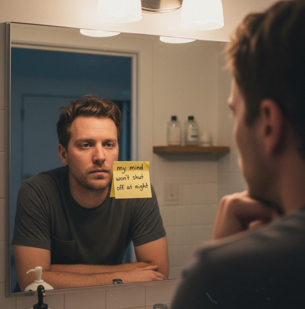 For many people, evenings feel like this — tired body, but a mind that won’t slow down.